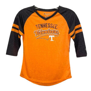 Champion Girls Size Large Tennessee Volunteers Raglan T Shirt Orange Gray New